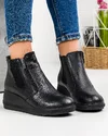 Ghete Imblanite Piele Naturala Negre AK420 2
