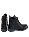 Ghete Negre Piele Naturala Imblanite AK2042 5