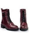 Ghete Piele Naturala Bordo Imblanite AK0903 5