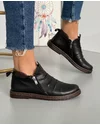 Ghete Piele Naturala Negru cu Maro Imblanite AK74 2