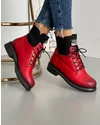Ghete Rosii Imblanite Din Piele Naturala AK1466 4