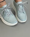 Pantofi Albastri Casual Piele Naturala AW348 3