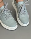 Pantofi Albastri Din Piele Naturala Casual AW350 3