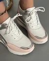 Pantofi Albi Cu Nuante De Champagne Si Argintiu Piele Naturala XH-2514 3