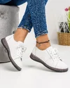 Pantofi Albi Din Piele Naturala Casual AP-2111 4