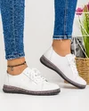 Pantofi Albi Din Piele Naturala Casual AP-2111 2