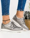 Pantofi Argintii Casual Piele Naturala XH-2011