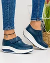 Pantofi Bleumarin Casual Din Piele Naturala Pl-58 2