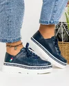 Pantofi Bleumarin Casual Piele Naturala AW357 2