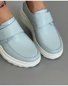 Pantofi Casual Albastru Deschis Piele Naturala XH-2520