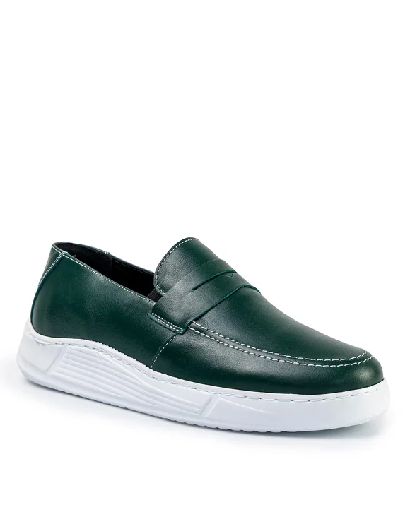 Pantofi Casual Barbati - Pantofi Casual Barbati Piele Naturala Verzi IN970B