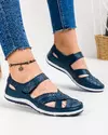 Pantofi Casual Cu Bareta Din Piele Naturala Bleumarin XH-3020 2