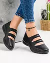 Pantofi Negri Casual Cu Bareta Elastica Piele Naturala XH-2067 4