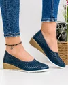 Pantofi Casual Dama Bleumarin Piele Naturala XH-3001 2