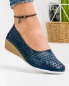 Pantofi Casual Dama Bleumarin Piele Naturala XH-3001 1