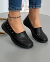 Pantofi Casual Dama Piele Naturala Negri PL-015 2