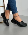 Pantofi Casual Dama Piele Naturala Negri PL-015