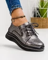 Pantofi Casual Din Piele Naturala Pewter JY-5500 2
