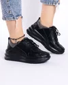 Pantofi Casual Negri Din Piele Naturala XH-2784 1