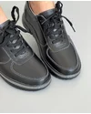 Pantofi Casual Negri Din Piele Naturala XH-2800