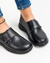 Pantofi Casual Negri Piele Naturala Cu Bareta XH040 4