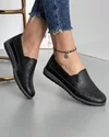 Pantofi Casual Negri Piele Naturala Perforati XH-3014 5