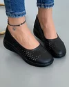 Pantofi Casual Negri Piele Naturala XH-3071 4