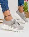 Pantofi Casual Piele Naturala Gri Deschis AW397 1