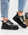 Pantofi Casual Piele Naturala Negri IN505 3