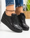 Pantofi Casual Piele Naturala Negri MIO150 2