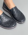 Pantofi Casual Piele Naturala Perforati Bleumarin JY8730 3