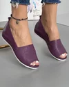 Pantofi Casual Violet De Dama Piele Naturala Decupati AKM202 1