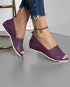 Pantofi Casual Violet De Dama Piele Naturala Decupati AKM202