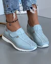 Pantofi Cu Bareta Albastri Casual Dama Din Piele Naturala XH-3005
