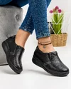 Pantofi Dama Casual Din Piele Naturala Negri F001-420 1