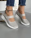 Pantofi Dama Casual Gri Din Piele Naturala Cu Bareta VK-F001-459 2