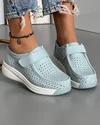Pantofi Dama Perforati Piele Naturala Cu Bareta Casual Albastri XH-3243 3