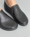 Pantofi Dama Perforati Piele Naturala Negri JY1022 3