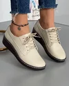 Pantofi Dama Piele Naturala Casual Bej AP-2114 3