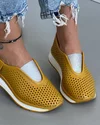 Pantofi Dama Piele Naturala Mustar Casual XH-2074