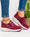 Pantofi Din Piele Naturala Casual Bordo F002-90 1