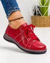 Pantofi Din Piele Naturala Rosii Casual AP-2111 1