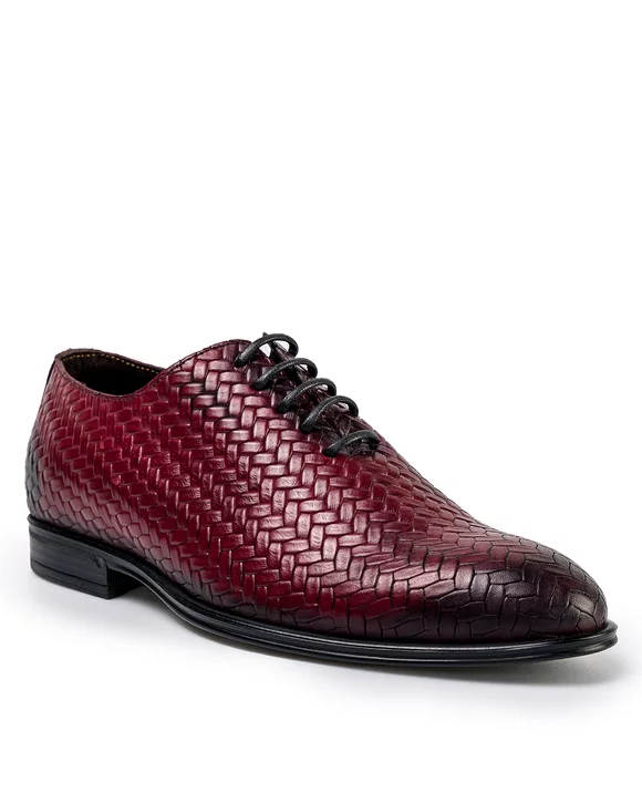 Pantofi Eleganti Barbati - Pantofi Eleganti Barbati Piele Naturala Bordo IN911