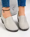 Pantofi Gri Deschis Piele Naturala Casual JSB-135 2