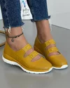 Pantofi Mustar Piele Naturala Cu Bareta Elastica Casual XH-2067 3