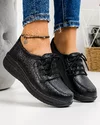 Pantofi Negri Casual Din Piele Naturala F002-10 2
