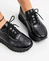 Pantofi Negri Din Piele Naturala Casual XH-2801 2