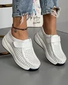 Pantofi Perforati Cu Bareta Din Piele Naturala Albi XH-3243 1