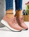 Pantofi Perforati Roz Inchis Piele Naturala Casual AP-2107 1
