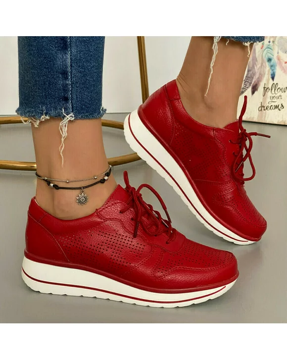 Pantofi Piele Naturala Aliz - Rosii